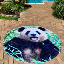 Load image into Gallery viewer, Panda Traditional Round Blanket 68&quot; Diameter
