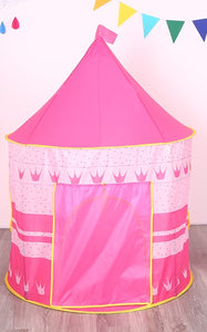 Portable Round Castle Play Tent - Princess Pink